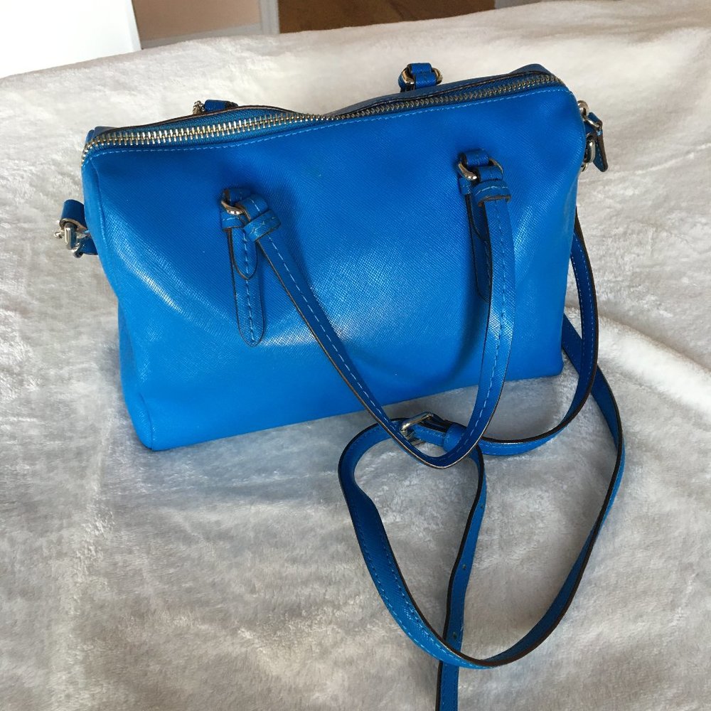 Coach Blue Leather Crossbody mini shoulder bag - Picture 6 of 8